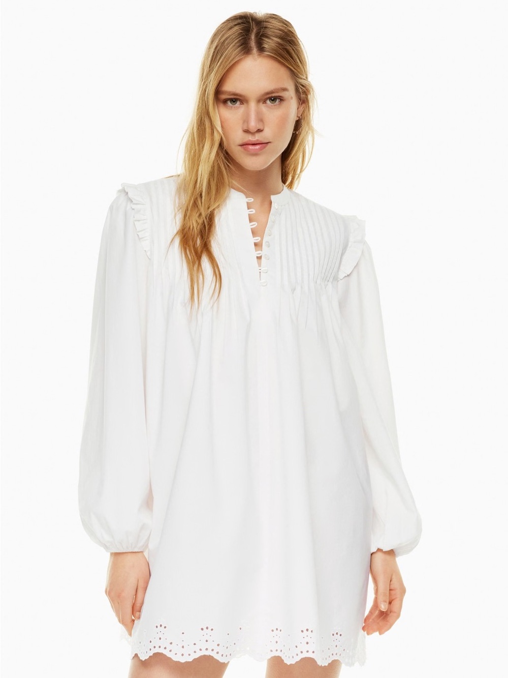 Aritzia pink poplin dress